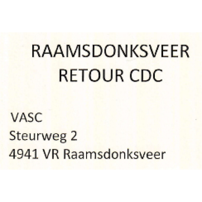 Etiket CDC Retour CDC-VASC (777025)
